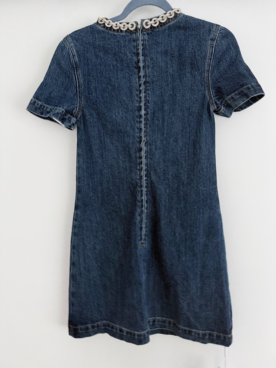 Self-Portrait Indigo Crystal Trim Mini Dress NWT Size 2 - Picture 8 of 10